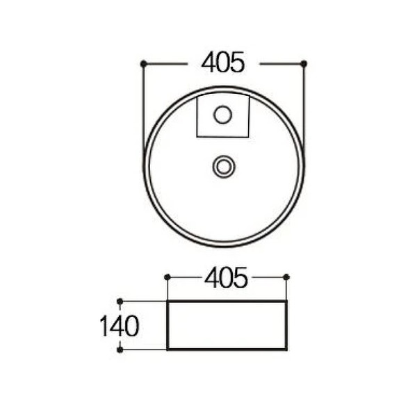 Раковина накладная Aquatek Европа 40,5x40,5 белая (AQ5212-00)