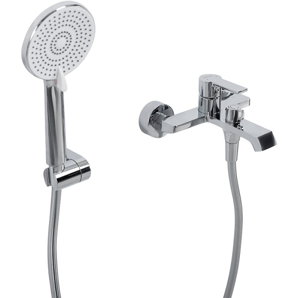 Смеситель для ванны и душа BelBagno с ручным душем, шлангом и держателем, хром (AURORA-VASM-CRM) Смеситель для ванны и душа BelBagno с ручным душем, шлангом и держателем, хром (AURORA-VASM-CRM)