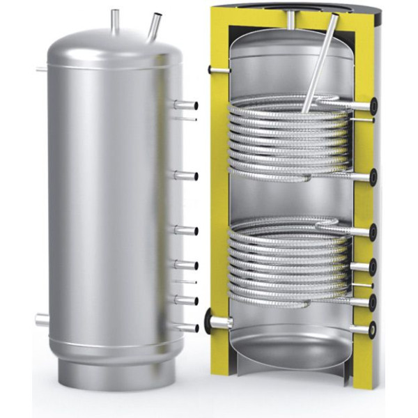 Бойлер косвенного нагрева S-Tank Solar Duo SS 750 л ТО 48 кВт, напольный (2.1005) Бойлер косвенного нагрева S-Tank Solar Duo SS 750 л ТО 48 кВт, напольный (2.1005)