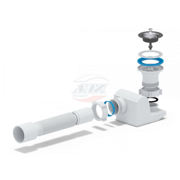 Сифон для душевого поддона Ани Бриг 1 1/2"*40 плоский с гибкой трубой 40/50 АНИ пласт (E615) Сифон для душевого поддона Ани Бриг 1 1/2"*40 плоский с гибкой трубой 40/50 АНИ пласт (E615)