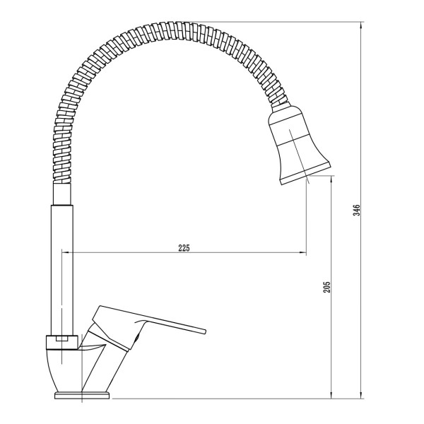 Смеситель для кухни Voda Wave хром (WA519F) Смеситель для кухни Voda Wave хром (WA519F)