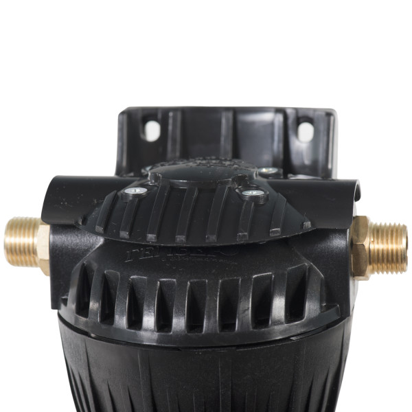 Фильтр колбовый Гейзер 1/2" 10SL  с латунными ниппелями (черный, для горячей воды) (50541)