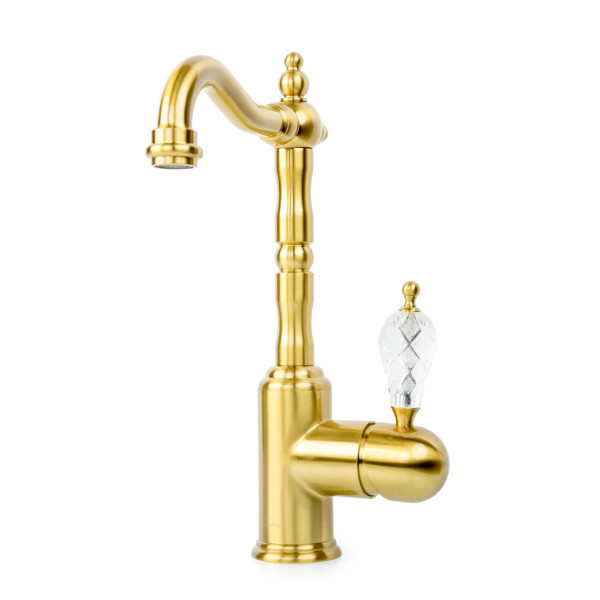 Смеситель для раковины Boheme Crystal бронзовый (302-CRST)