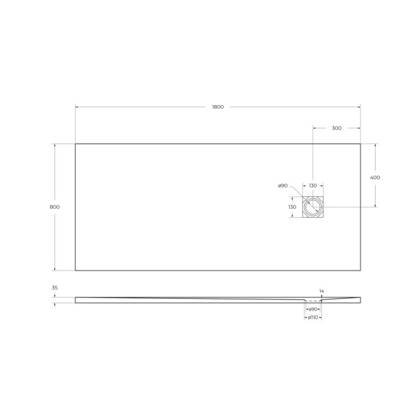 Душевой поддон BelBagno Uno 180x80x3,5 белый (TRAY-MR-UNO-AH-180/80-3,5-W-BO)