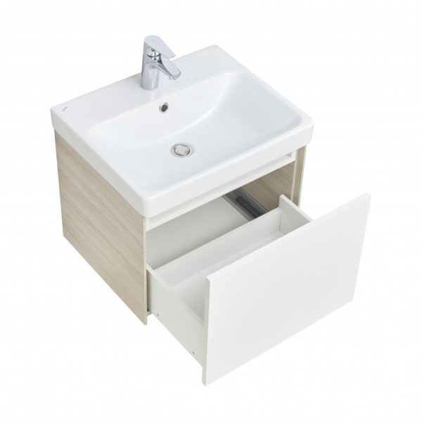 Тумба подвесная Aquaton Асти 532x427x400 белый, ясень шимо (1.A263.1.01A.XD7.0)