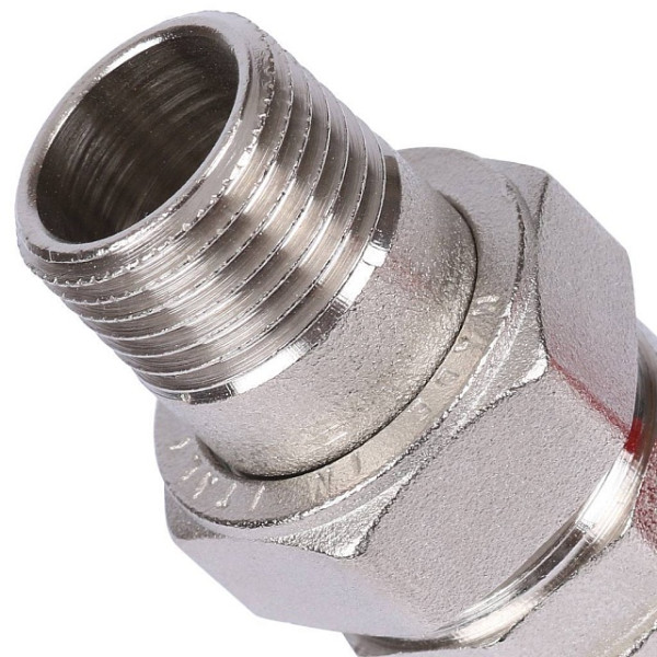 Кран 1/2" шаровый со сгоном Stout (красная бабочка, полнопроходной) (SVB-1007-000015)