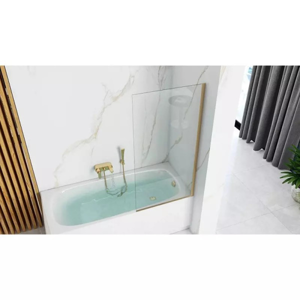 Душевая шторка для ванн Rea Elegant 80x140 стекло прозрачное, профиль хром (REA-W6601) Душевая шторка для ванн Rea Elegant 80x140 стекло прозрачное, профиль хром (REA-W6601)