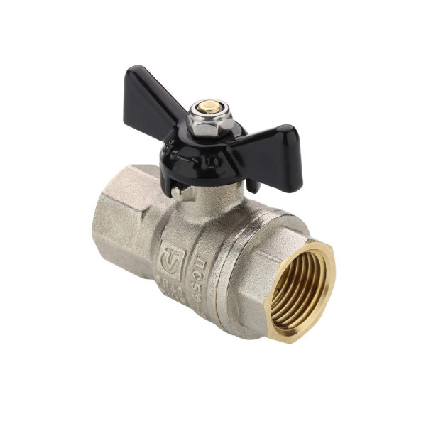 Кран 3/4" ВВ шаровый Valtec Perfect-ГОСТ (черная бабочка) VT.417.N.05 Кран 3/4" ВВ шаровый Valtec Perfect-ГОСТ (черная бабочка) VT.417.N.05
