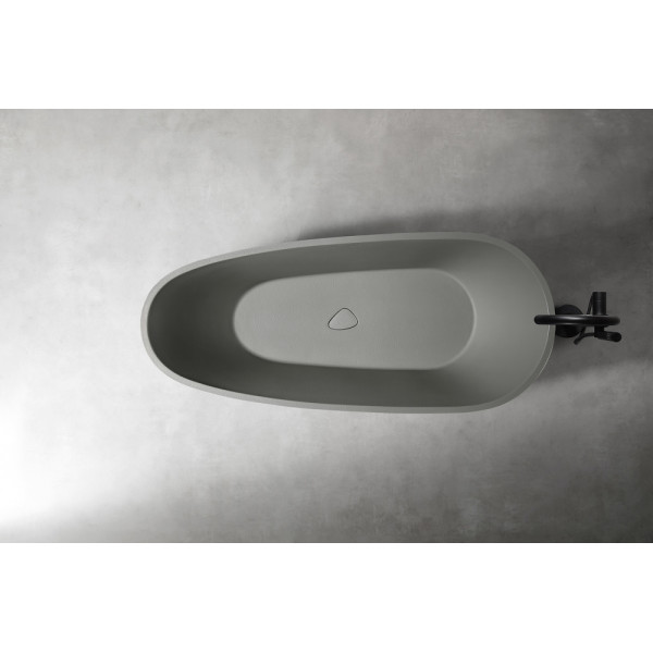 Ванна из искусственного камня Abber Dortmund 170x75 светло-серая матовая (AM9911MLG)