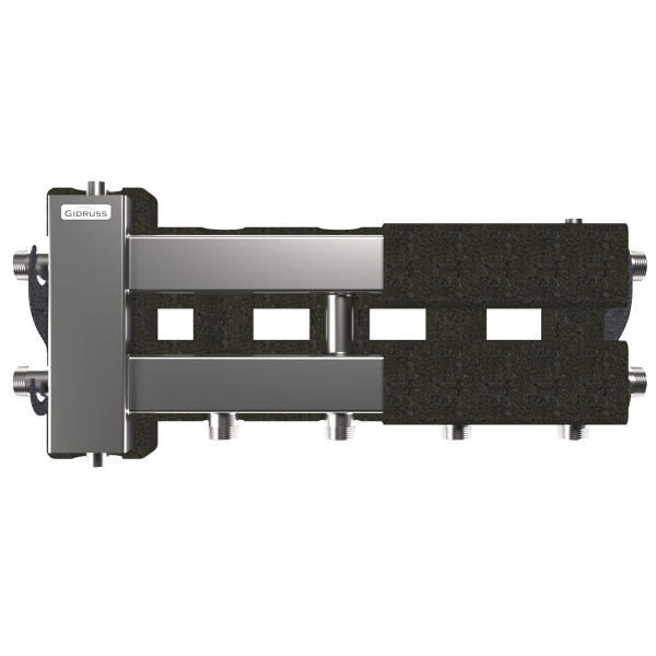Коллектор балансировочный Gidruss BMSS-60-3D.EPP (до 60 кВт, вх. G 1", 2+1 контура G 1", 4D-кронштейны K.UMS, EPP-термоизоляция, нерж ст.) Коллектор балансировочный Gidruss BMSS-60-3D.EPP (до 60 кВт, вх. G 1", 2+1 контура G 1", 4D-кронштейны K.UMS, EPP-термоизоляция, нерж ст.)