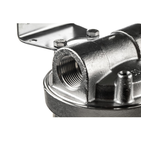 Фильтр колбовый Гейзер HS 3/4" 10SL со сливом (нержавеющая сталь, для холодной и горячей воды) (50574) Фильтр колбовый Гейзер HS 3/4" 10SL со сливом (нержавеющая сталь, для холодной и горячей воды) (50574)