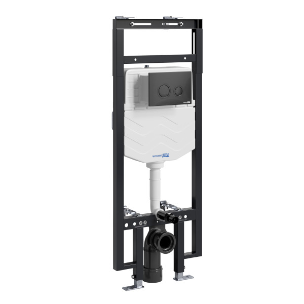 Инсталляция для унитаза WasserKRAFT Dinkel с клавишей смыва черный матовый (58TLT.010.ME.MB01)
