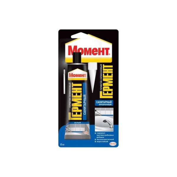 Герметик силиконовый санитарный Момент Гермент 70 мл. (прозрачный) (3002431)