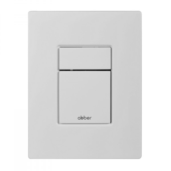 Клавиша смывная Abber белая матовая (AC0123MW)