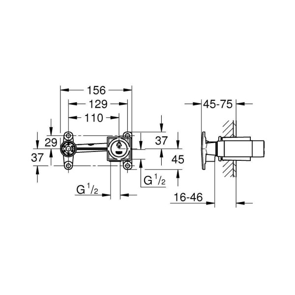 Встраиваемая часть смесителя Grohe (23200000)