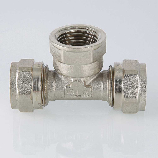 Тройник 20*1/2"В*20 Valtec (обжим) (VTm.332.N.200420) Тройник 20*1/2"В*20 Valtec (обжим) (VTm.332.N.200420)