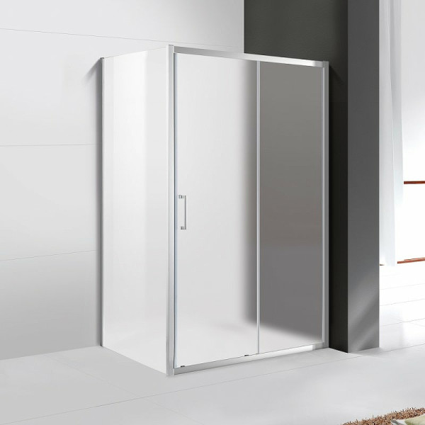 Душевой уголок Cezares Molveno 120x90x195 стекло матовое, профиль хром (MOLVENO-AH-11-120/90-P-Cr)
