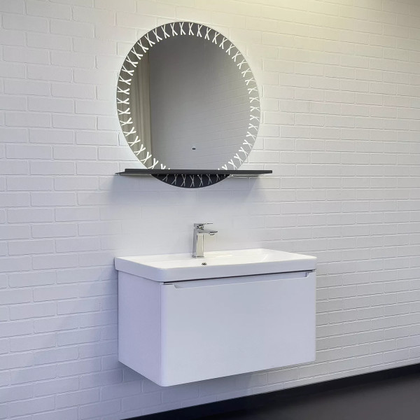 Тумба подвесная с раковиной Comforty Мадрид- 800x475x480 белый матовый (00-00017884)