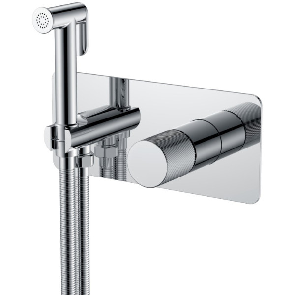 Смеситель с гигиеническим душем Boheme Stick CR (хром) (127-CRCR.4)