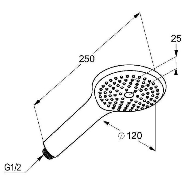 Душевая лейка 1S DN 15 хром Kludi (6780005-00)