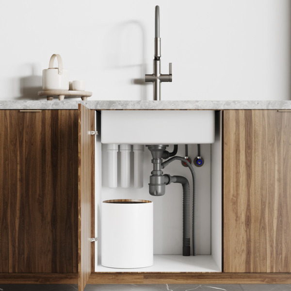 Сифон Iddis 40x3 1/2" бутылочный Iddis с выпуском переливом отводом и гофротрубой Optima Home (900CVG1P10VD)