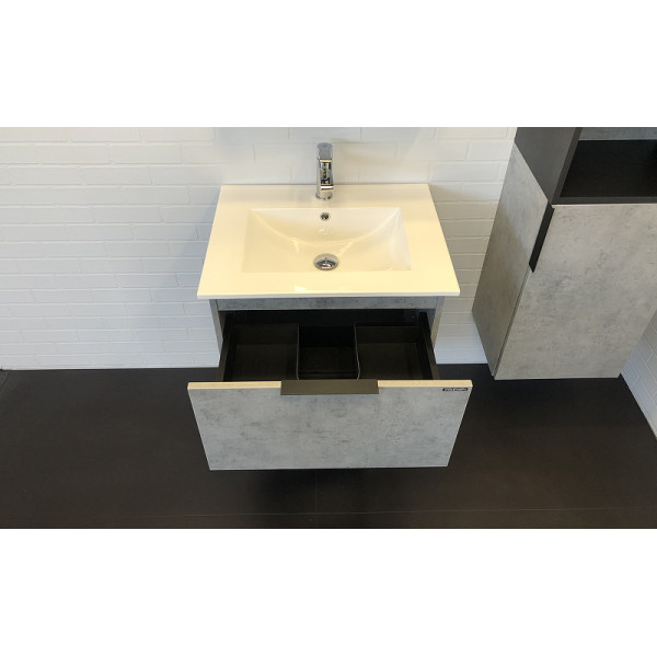 Тумба подвесная с раковиной Comforty Франкфурт 600x460x560 дуб светлый (00-00004332) Тумба подвесная с раковиной Comforty Франкфурт 600x460x560 дуб светлый (00-00004332)