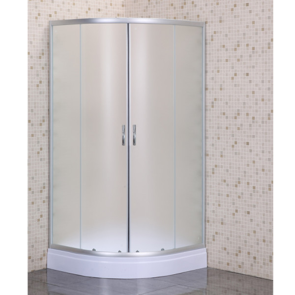 Душевой уголок Loranto 90x90x195 с поддоном стекло матовое, профиль сатин (CS-8015S 90*90*195)