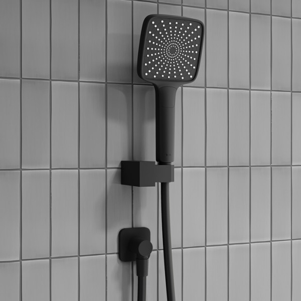 Душевая система Iddis Parker с тропическим и ручным душем матовый черный (PARBL02i67)