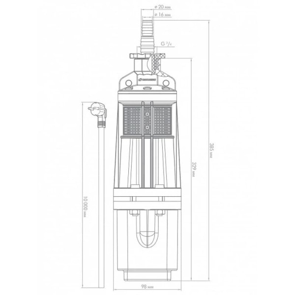 Насос вибрационный Джилекс Качан New 20/60 (кабель 10 м.) (8600)