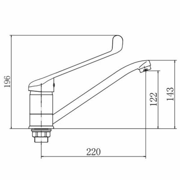 Смеситель для кухни Fashun хром (A4954)