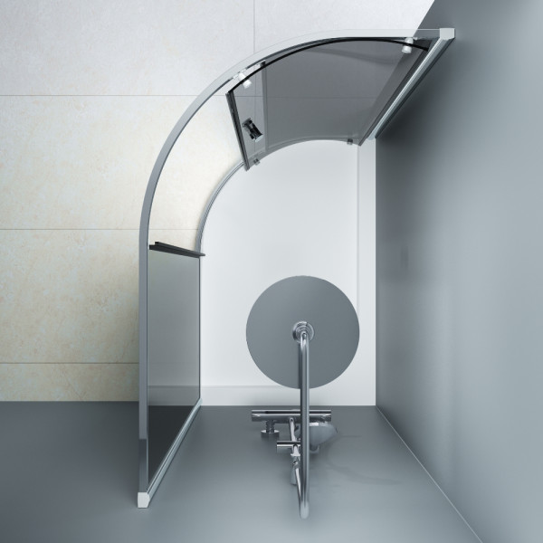 Душевой уголок AM.PM Like 120х80x190 стекло тонированное, профиль хром (W83UG-302U120CG)