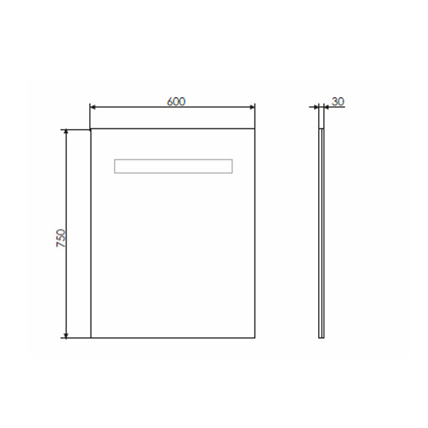 Зеркало Comforty Бредфорд 600x750x30 серый (00-00001202)