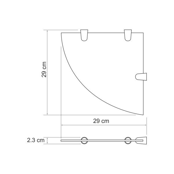 Полка WasserKRAFT золото глянцевое (K-533PG)