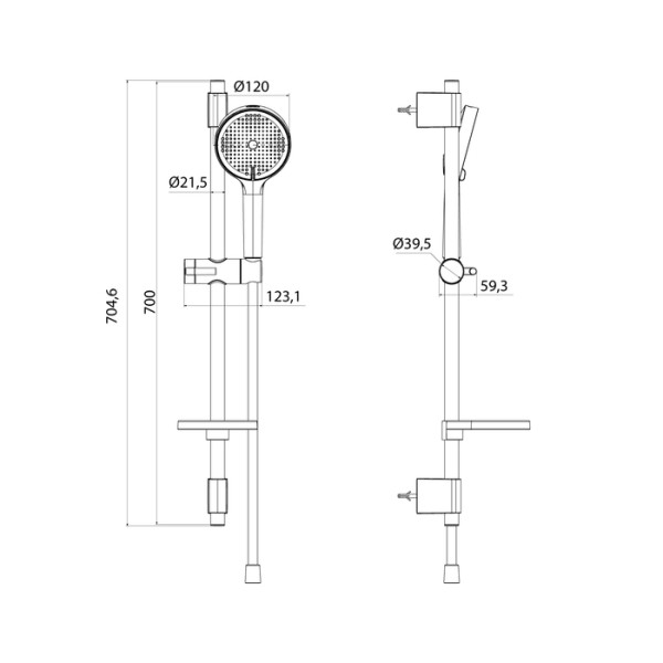 Душевая гарнитура Iddis Aiger хром глянцевый (AIG4C70i16)