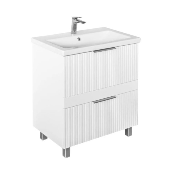 Тумба подвесная с раковиной Comforty Лима 700x450x850 белый матовый (00-00019211)