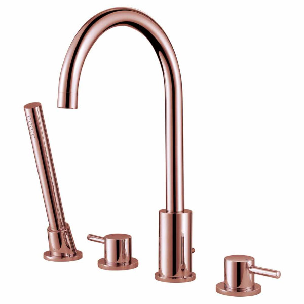 Смеситель на борт ванны Abber Wasser Kreis розовое золото (AF8113RG)