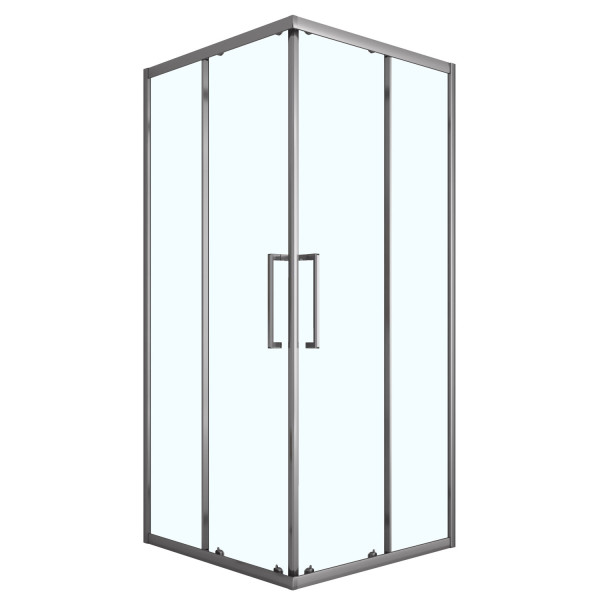 Душевой уголок Loranto 90x90x190 стекло прозрачное, профиль серый матовый (CS-AB01GG-90)