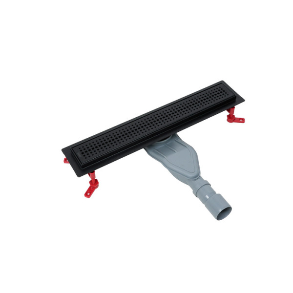 Лоток душевой 500 мм сифон 360 комбинированный затвор перфорированная решетка черный Iddis (975B5BL20DZ)