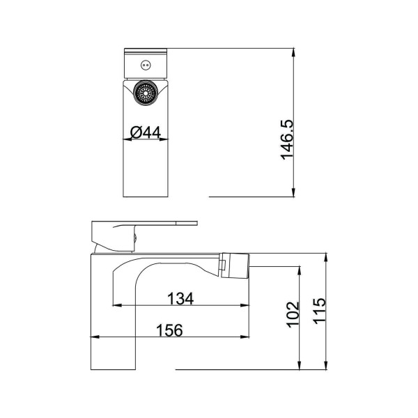 Смеситель для биде Fashun хром (A5085) Смеситель для биде Fashun хром (A5085)