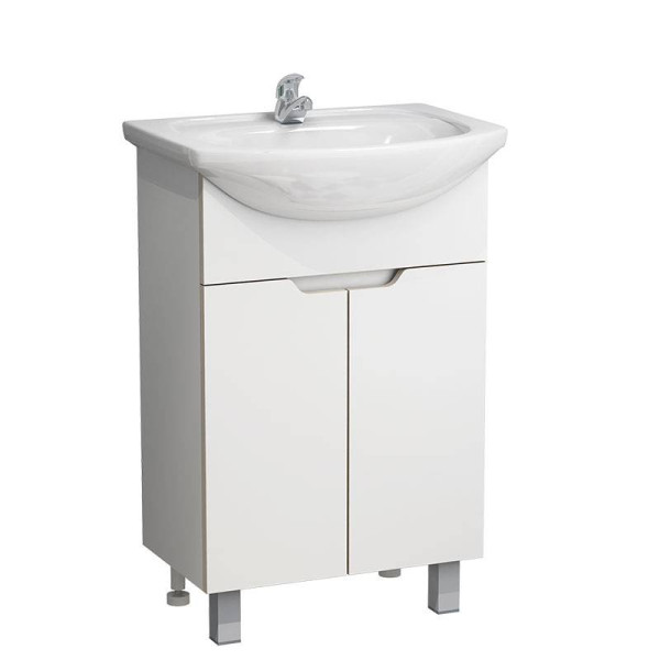 Тумба напольная Melodia Гамма 60 (Уют 60) ЛДСП белая (в разборе) (MFR23128WT)