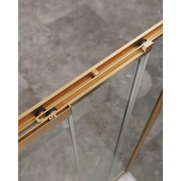 Душевая дверь Cezares Molveno 90x195 стекло прозрачное, профиль брашированное золото (MOLVENO-BF-3-90-C-BORO-IV) Душевая дверь Cezares Molveno 90x195 стекло прозрачное, профиль брашированное золото (MOLVENO-BF-3-90-C-BORO-IV)