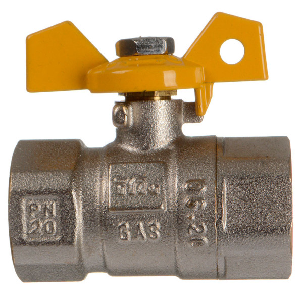 Кран газовый 3/4" ВВ шаровый TeRma-R (бабочка) (30566) Кран газовый 3/4" ВВ шаровый TeRma-R (бабочка) (30566)