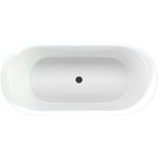 Ванна акриловая Aquanet Family Smart 170х78 белый/черный матовый Black matte слив-перелив (293083)