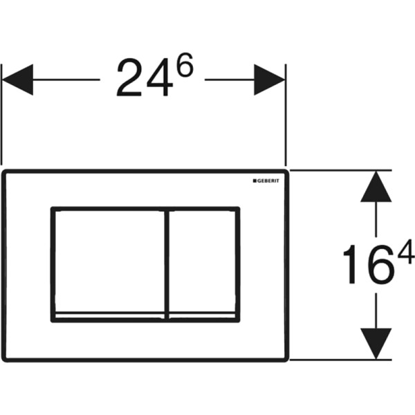 Смывная клавиша Geberit Delta30 двойной смыв, матовый хром (115.137.46.1)