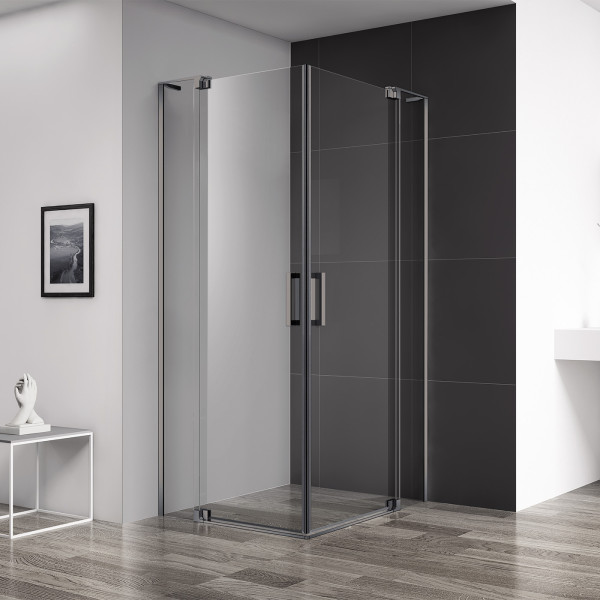 Душевой уголок Cezares Slider 80x80x195 стекло прозрачное, профиль оружейная сталь (SLIDER-A-2-80/90-C-GM) Душевой уголок Cezares Slider 80x80x195 стекло прозрачное, профиль оружейная сталь (SLIDER-A-2-80/90-C-GM)