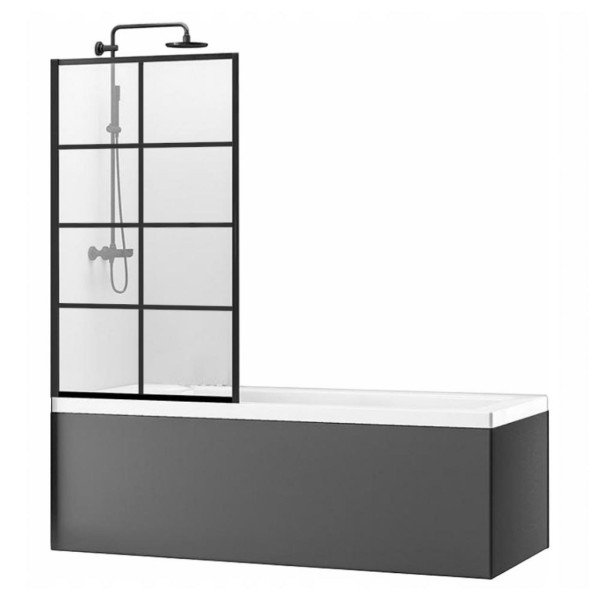 Душевая шторка на ванну REA LAGOS-1 Fix 80 Black (REA-K4561) Душевая шторка на ванну REA LAGOS-1 Fix 80 Black (REA-K4561)