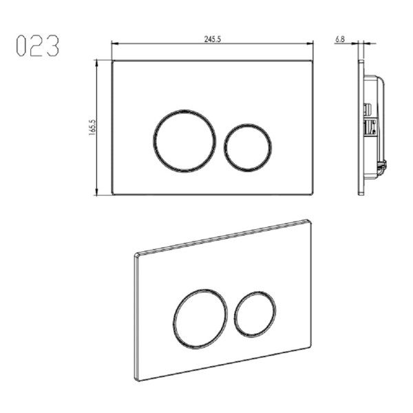 Клавиша смывная Aquatek серый графит (KDI-0000039)