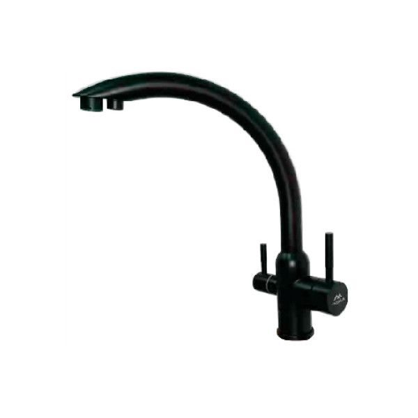 Смеситель для кухни Fashun с переключателем на фильтр чёрный (A54309-7A)