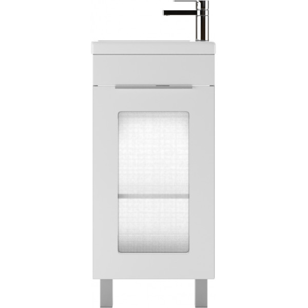 Тумба напольная Миранда 40 Кристалл без ящика Айсберг Домино (DA1805T)