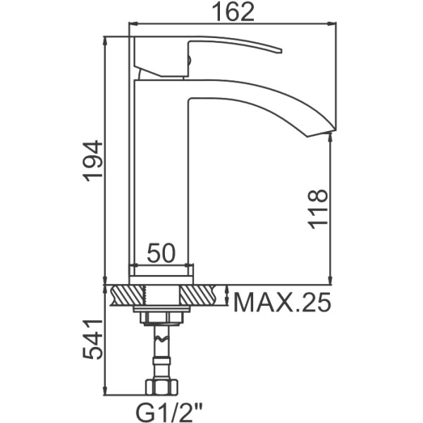 Смеситель для раковины Ledeme хром (L1055-15)